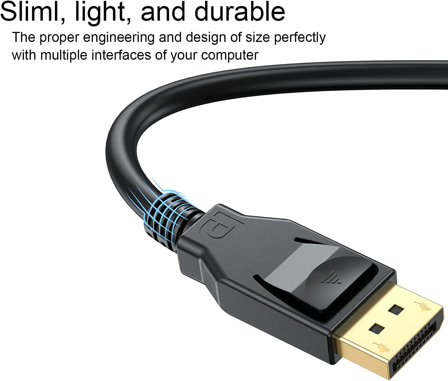 DisplayPort 2.1 Cable 16K@60Hz 8K@120Hz 4K@240Hz 80Gbps – CABLETIME